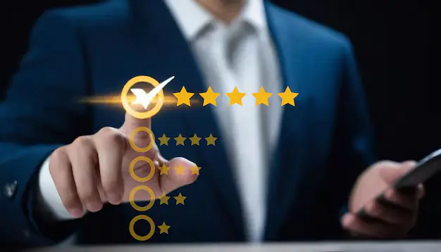 Digital excellence businessmans guide feedback ratings 1152821
